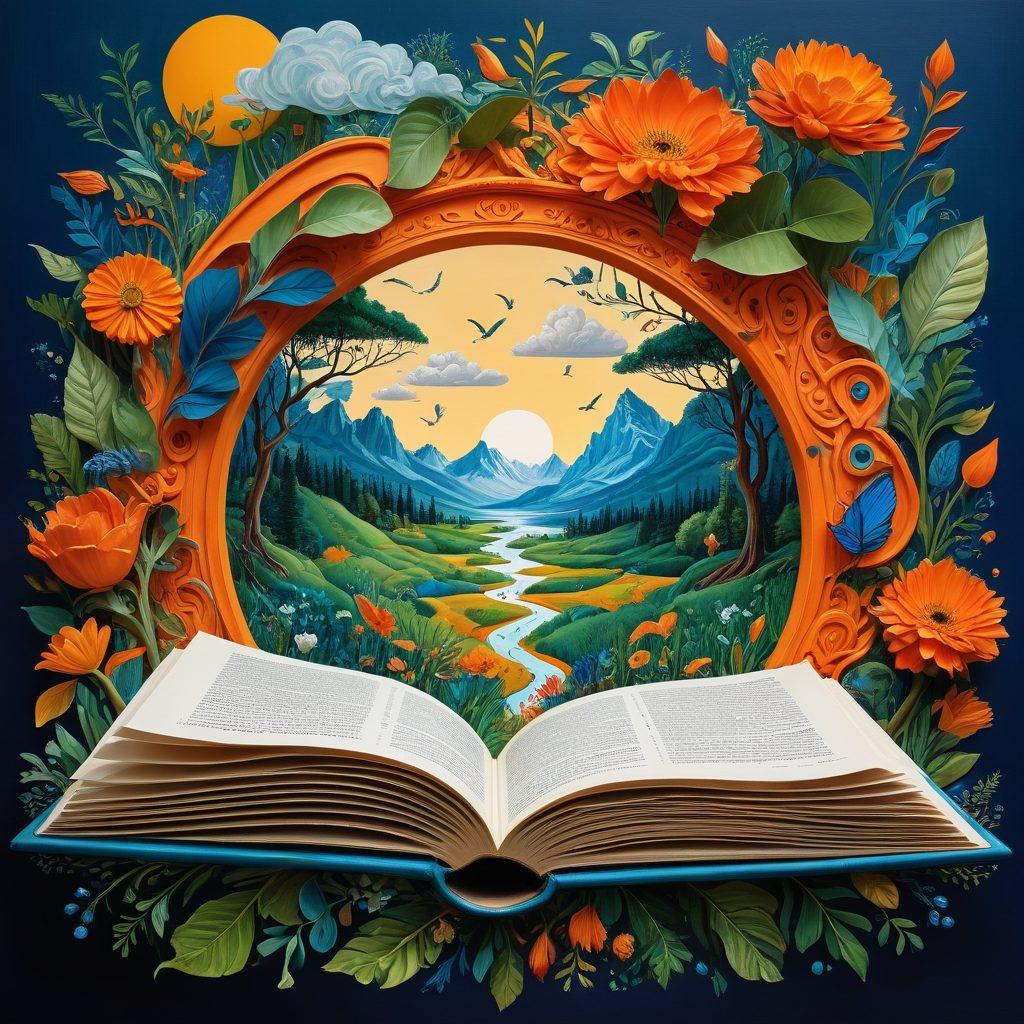 An intricate collage showcasing a large open book with vivid illustrations of synonyms and antonyms floating around it, symbolizing the mastery of language. Include elements like a sharpened pencil, a magnifying glass, and speech bubbles with words reflecting contrasting meanings. The background should be an abstract blend of vibrant colors, sparking creativity and knowledge. surrealism. vibrant colors. dynamic composition.